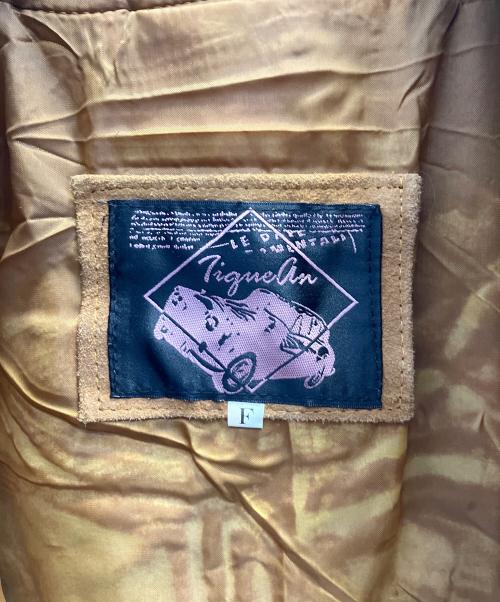 -（-）- (-) レザージャケット ブラウン サイズ:フリーの古着・服飾アイテム