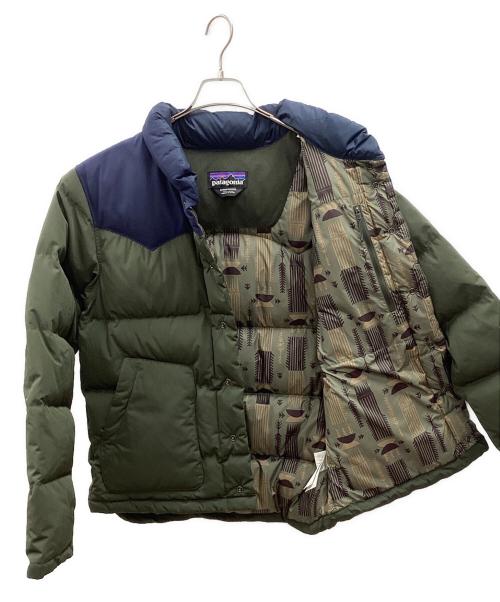 Patagonia（パタゴニア）Patagonia (パタゴニア) ダウンジャケット ネイビー×グリーン サイズ:Sの古着・服飾アイテム