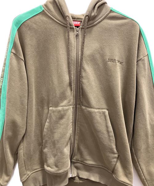 DIESEL SPORT（ディーゼルスポーツ）DIESEL SPORT (ディーゼルスポーツ) ジップパーカー カーキ サイズ:Ｌの古着・服飾アイテム