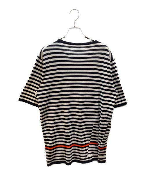JIL SANDER（ジルサンダー）JIL SANDER (ジルサンダー) 半袖カットソー ブラック×ホワイト サイズ:54の古着・服飾アイテム
