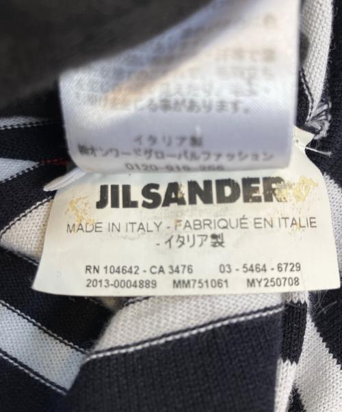 JIL SANDER（ジルサンダー）JIL SANDER (ジルサンダー) 半袖カットソー ブラック×ホワイト サイズ:54の古着・服飾アイテム