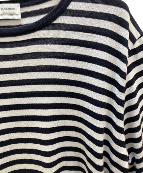 JIL SANDER（ジルサンダー）JIL SANDER (ジルサンダー) 半袖カットソー ブラック×ホワイト サイズ:54の古着・服飾アイテム