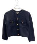 NOLLEY'Sノーリーズ）の古着「フワフワクルーネックジャケット」｜ネイビー