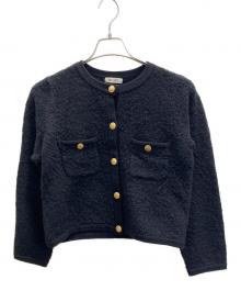 NOLLEY'S（ノーリーズ）の古着「フワフワクルーネックジャケット」｜ネイビー