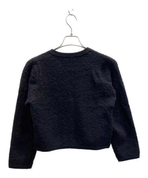 NOLLEY'S（ノーリーズ）NOLLEY'S (ノーリーズ) フワフワクルーネックジャケット ネイビー サイズ:38の古着・服飾アイテム