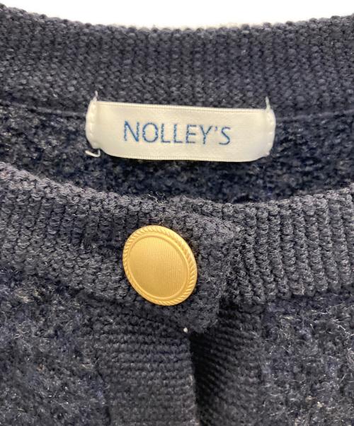NOLLEY'S（ノーリーズ）NOLLEY'S (ノーリーズ) フワフワクルーネックジャケット ネイビー サイズ:38の古着・服飾アイテム