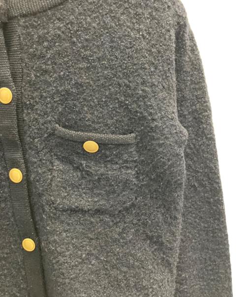 NOLLEY'S（ノーリーズ）NOLLEY'S (ノーリーズ) フワフワクルーネックジャケット ネイビー サイズ:38の古着・服飾アイテム