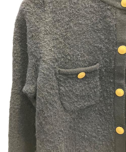 NOLLEY'S（ノーリーズ）NOLLEY'S (ノーリーズ) フワフワクルーネックジャケット ネイビー サイズ:38の古着・服飾アイテム