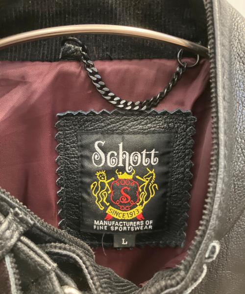 Schott（ショット）Schott (ショット) シングルライダースジャケット ブラック サイズ:SIZE Lの古着・服飾アイテム