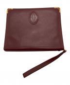 Cartierカルティエ）の古着「セカンドバッグ　マストライン」｜バーガンディー