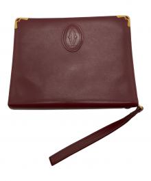 Cartier（カルティエ）の古着「セカンドバッグ　マストライン」｜バーガンディー