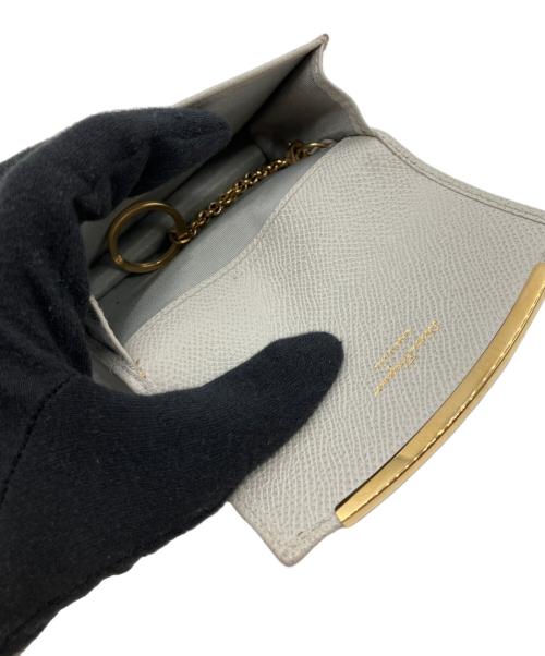 Salvatore Ferragamo（サルヴァトーレ フェラガモ）Salvatore Ferragamo (サルヴァトーレ フェラガモ) カードケース　ガンチーニ ライトグレーの古着・服飾アイテム