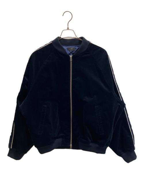 BEAMS（ビームス）BEAMS (ビームス) リラックスフィット ベロア スカジャン ネイビー サイズ:XLの古着・服飾アイテム