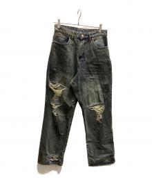 BASKETCASE GALLERY（バスケットケース ギャラリー）の古着「ダメージ加工デニムパンツ」｜インディゴ