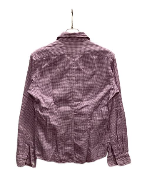 DRIES VAN NOTEN（ドリスヴァンノッテン）DRIES VAN NOTEN (ドリスヴァンノッテン) 長袖シャツ パープル×ホワイト サイズ:48の古着・服飾アイテム