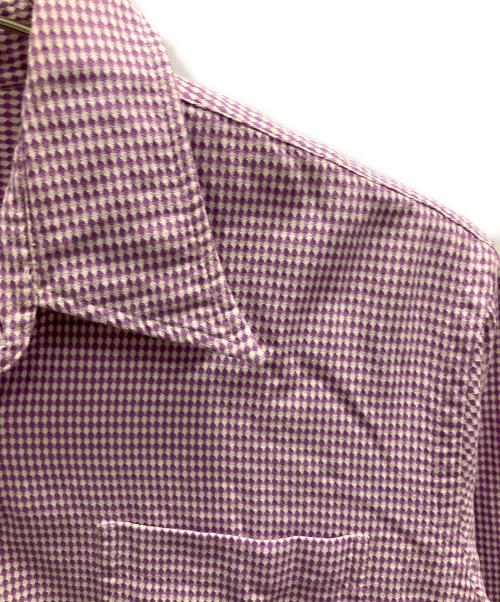 DRIES VAN NOTEN（ドリスヴァンノッテン）DRIES VAN NOTEN (ドリスヴァンノッテン) 長袖シャツ パープル×ホワイト サイズ:48の古着・服飾アイテム