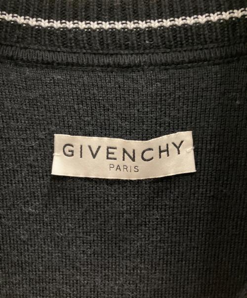 GIVENCHY（ジバンシィ）GIVENCHY (ジバンシィ) ロゴワッペンニットテディブルゾン ブラック サイズ:Ｌの古着・服飾アイテム