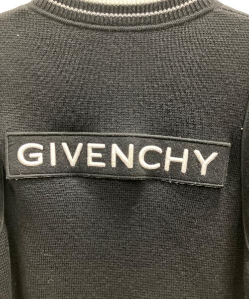GIVENCHY（ジバンシィ）GIVENCHY (ジバンシィ) ロゴワッペンニットテディブルゾン ブラック サイズ:Ｌの古着・服飾アイテム