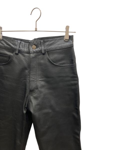 SPOON（スプーン）SPOON (スプーン) レザーパンツ ブラック サイズ:W30の古着・服飾アイテム