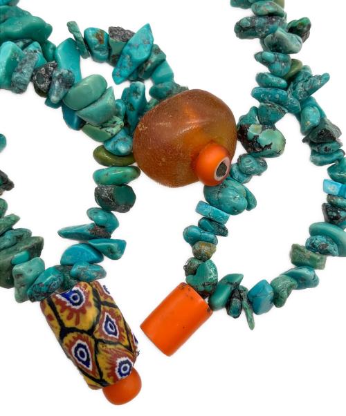 HENRY CUIR（アンリークイール）HENRY CUIR (アンリークイール) ターコイズビーズネックレス ブルーの古着・服飾アイテム