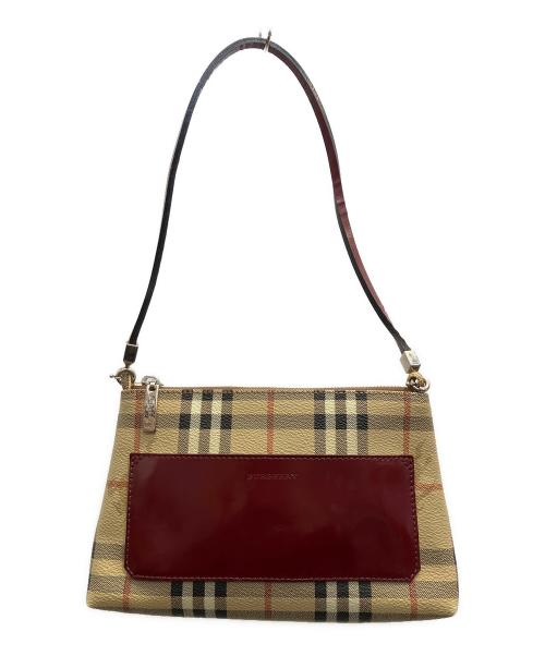 BURBERRY（バーバリー）BURBERRY (バーバリー) ノバチェックハンドポーチ ベージュの古着・服飾アイテム