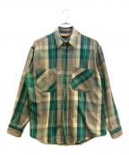 big macビッグマック）の古着「長袖シャツ」｜グレー×グリーン