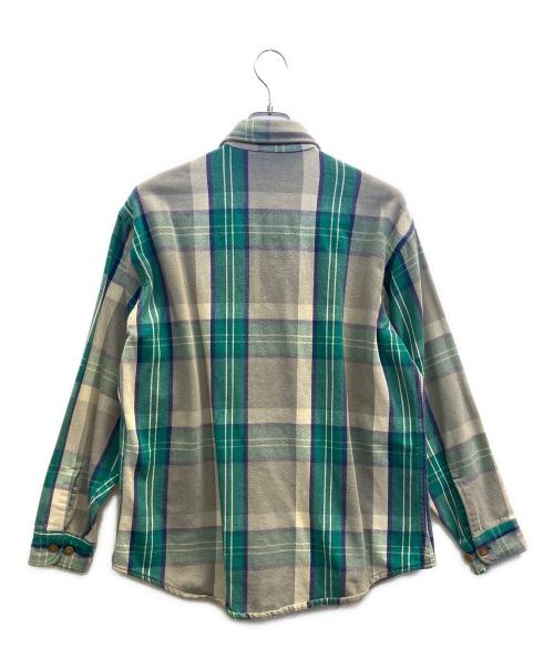 big mac（ビッグマック）BIG MAC (ビッグマック) 長袖シャツ グレー×グリーン サイズ:Ｌの古着・服飾アイテム