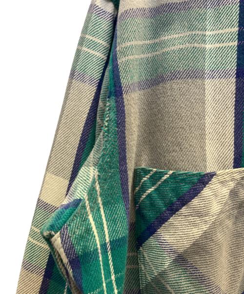 big mac（ビッグマック）BIG MAC (ビッグマック) 長袖シャツ グレー×グリーン サイズ:Ｌの古着・服飾アイテム