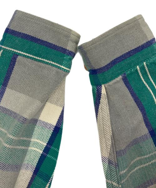 big mac（ビッグマック）BIG MAC (ビッグマック) 長袖シャツ グレー×グリーン サイズ:Ｌの古着・服飾アイテム