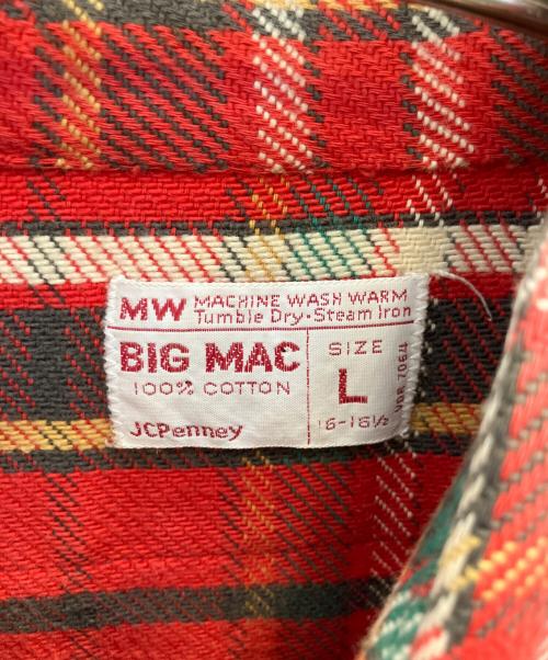big mac（ビッグマック）big mac (ビッグマック) 長袖シャツ レッド サイズ:Ｌの古着・服飾アイテム