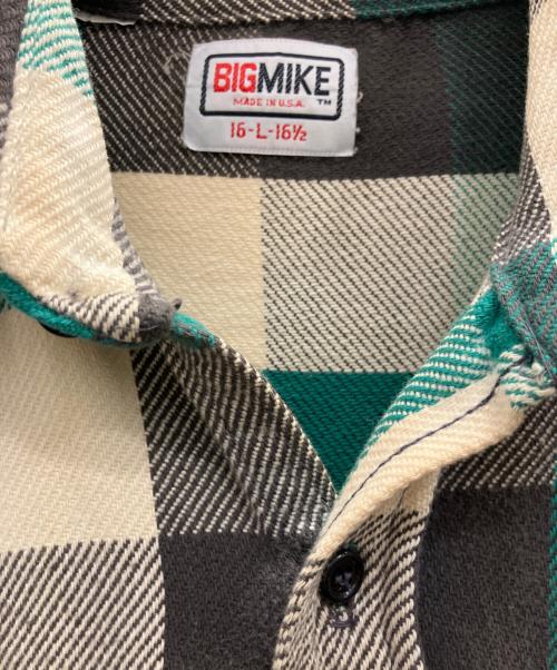 BIG MIKE（ビックマイク）BIG MIKE (ビックマイク) 長袖シャツ グリーン サイズ:Ｌの古着・服飾アイテム