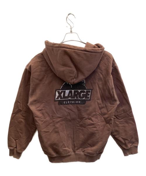 X-LARGE（エクストララージ）X-LARGE (エクストララージ) ジップパーカー ブラウン サイズ:Мの古着・服飾アイテム