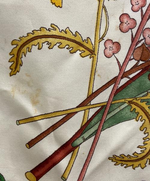 GUCCI（グッチ）GUCCI (グッチ) シルクスカーフ ブラウン×ベージュの古着・服飾アイテム