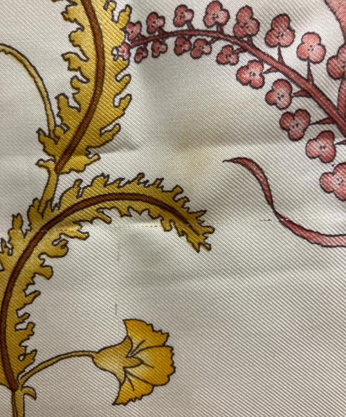 GUCCI（グッチ）GUCCI (グッチ) シルクスカーフ ブラウン×ベージュの古着・服飾アイテム