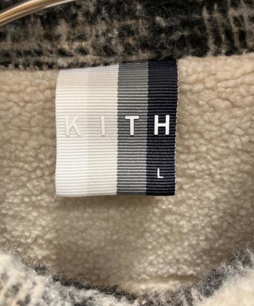 KITH（キス）KITH (キス) Sheridan Shirt Jacket ブラック×ベージュ サイズ:Ｌの古着・服飾アイテム