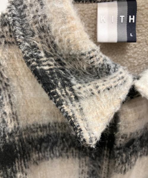 KITH（キス）KITH (キス) Sheridan Shirt Jacket ブラック×ベージュ サイズ:Ｌの古着・服飾アイテム