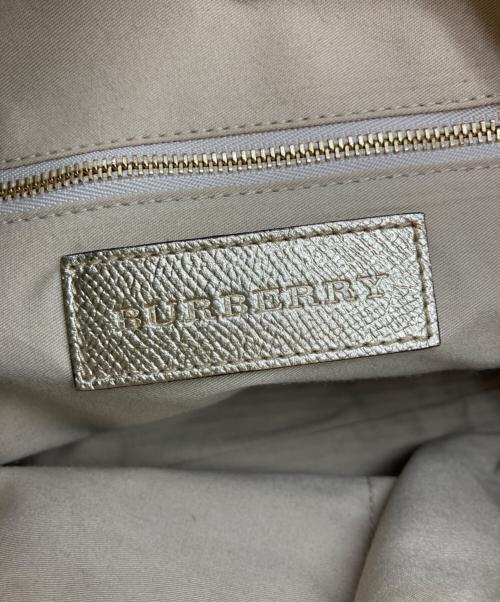 BURBERRY（バーバリー）BURBERRY (バーバリー) ヘイマーケットチェックトートバッグ ベージュの古着・服飾アイテム