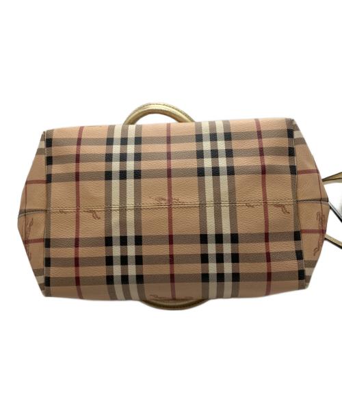 BURBERRY（バーバリー）BURBERRY (バーバリー) ヘイマーケットチェックトートバッグ ベージュの古着・服飾アイテム