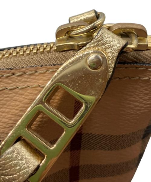 BURBERRY（バーバリー）BURBERRY (バーバリー) ヘイマーケットチェックトートバッグ ベージュの古着・服飾アイテム