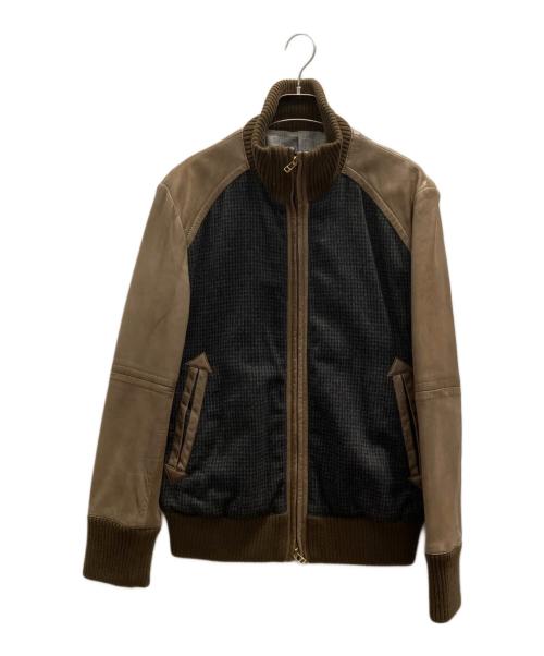 COMME CA MEN（コムサ・メン）COMME CA MEN (コムサ・メン) ブルゾン ブラウン サイズ:Ｌの古着・服飾アイテム