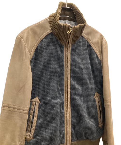 COMME CA MEN（コムサ・メン）COMME CA MEN (コムサ・メン) ブルゾン ブラウン サイズ:Ｌの古着・服飾アイテム