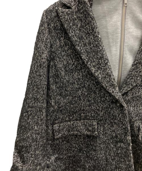 Mila Owen（ミラオーウェン）Mila Owen (ミラオーウェン) フードドッキングシングルブレストジャケット ブラック×グレー サイズ:Ｓの古着・服飾アイテム