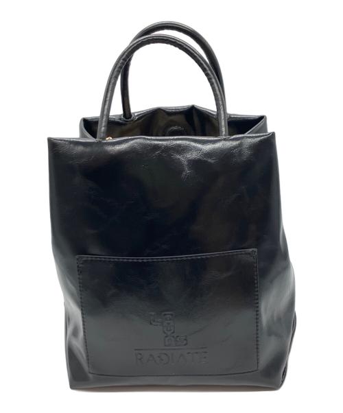 Radiate（ラディエイト）Radiate (ラディエイト) LAYAS (レイヤーズ) PAINT LOGO TOTE BAGハンドバッグ ブラックの古着・服飾アイテム