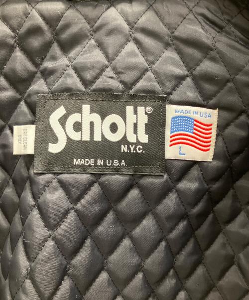 Schott（ショット）Schott (ショット) ブルゾン ブラック サイズ:Ｌの古着・服飾アイテム