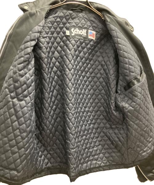 Schott（ショット）Schott (ショット) ブルゾン ブラック サイズ:Ｌの古着・服飾アイテム