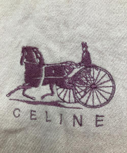 CELINE（セリーヌ）CELINE (セリーヌ) ウールストール ピンクの古着・服飾アイテム