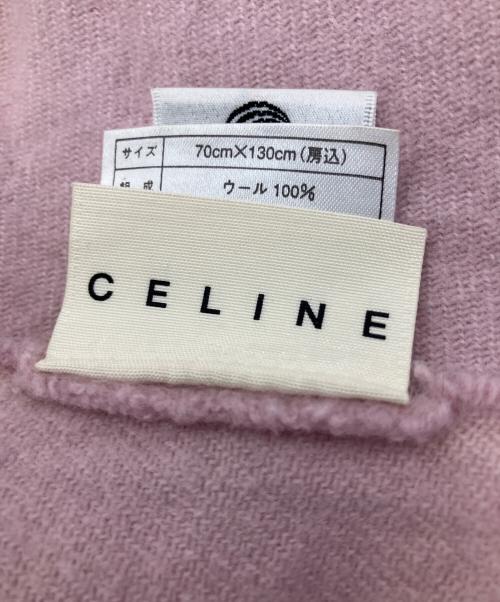 CELINE（セリーヌ）CELINE (セリーヌ) ウールストール ピンクの古着・服飾アイテム