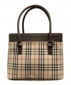 BURBERRYバーバリー）の古着「ノバチェックハンドバッグ」｜ベージュ