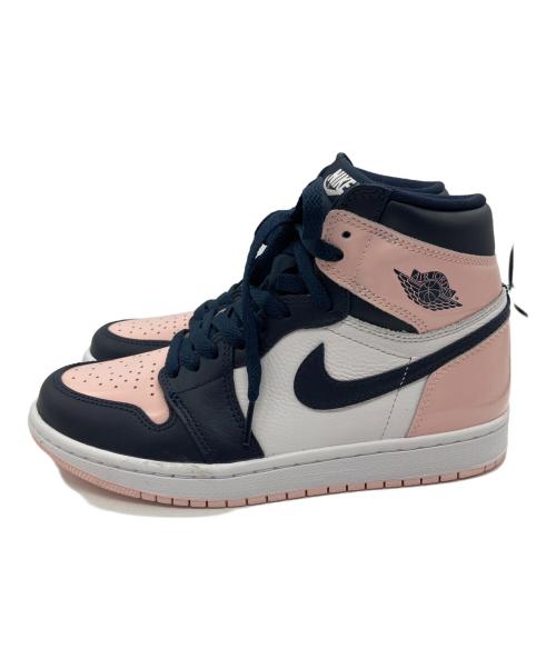 NIKE（ナイキ）NIKE (ナイキ) WMNS AIR JORDAN 1 RETRO HIGH OG ピンク×ネイビー サイズ:SIZE 24cmの古着・服飾アイテム