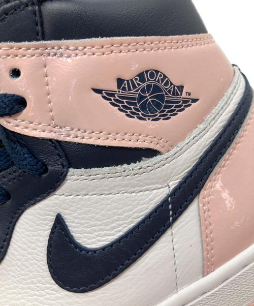 NIKE（ナイキ）NIKE (ナイキ) WMNS AIR JORDAN 1 RETRO HIGH OG ピンク×ネイビー サイズ:SIZE 24cmの古着・服飾アイテム